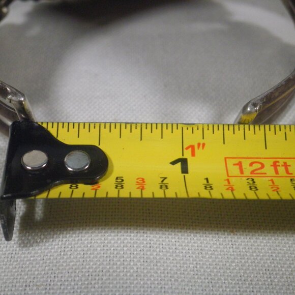 Vintage Cluster Navajo Turquoise Sterling Silver Cuff Bracelet Signed - Picture 5 of 8